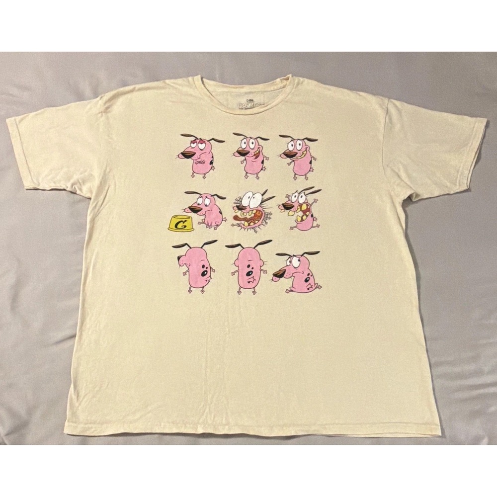 Cartoon Network Courage the Cowardly Dog Horror Graphic T-Shirt, Size 2XL